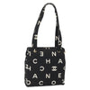 Chanel Vintage Coco Logo Zip Tote Quilted Printed Canvas