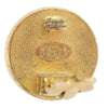 Secondhand Chanel Vintage Round CC Button Clip-On Earrings Metal and Faux