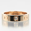Secondhand Cartier Love Wedding Band 1 Diamond Ring 18K Rose Gold with Diamond
