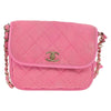 Chanel Flap Messenger Bag Quilted Denim