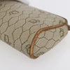 Christian Dior Vintage Honeycomb Zip Pouch Canvas and Leather
