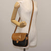 Christian Dior Vintage Honeycomb Shoulder Bag Canvas and Leather