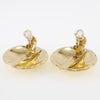 Secondhand Chanel Vintage Round CC Clip-On Earrings