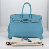 Hermes Birkin Handbag Blue Togo with Palladium Hardware