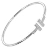 Tiffany & Co. T Wire Bracelet 18K White Gold with Diamonds