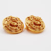 Secondhand Chanel Vintage CC Round Button Clip-On Earrings