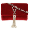Secondhand Valentino Garavani Divina Red Velvet Bags