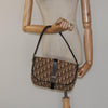 Christian Dior Vintage CD Flap Shoulder Bag Canvas