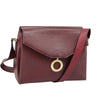 Secondhand Celine Circle logo Burgundy Leather Bags