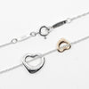 Secondhand Tiffany & Co. Elsa Peretti Double Open Heart Pendant Necklace Sterling Silver and 18K Rose