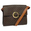 Secondhand Celine Vintage Macadam Circle Logo Shoulder Bag Canvas and