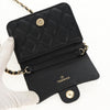 Secondhand Chanel Classic Flap Clutch with Chain Quilted Caviar