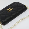 Chanel Pearl Strap CC Wallet on Chain Quilted Calfskin