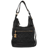 Secondhand Chanel Casual Style Hobo Quilted Caviar