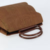 Chanel Vintage Wood Top Handle Bag Raphia