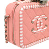 Secondhand Chanel Filigree Vanity Case Quilted Caviar with Striped