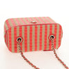 Secondhand Chanel Classic Vanity Case with Chain Striped Raffia and Jute