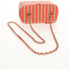 Secondhand Chanel Classic Vanity Case with Chain Striped Raffia and Jute