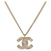 Secondhand Chanel CC Pendant Necklace Metal with Faux Pearls