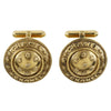 Secondhand Chanel Vintage Logo Round Cufflinks Plated