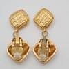 Secondhand Chanel Vintage Drop Clip On Earrings Crystal with