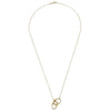 Tiffany & Co. Elsa Peretti Double Loop Pendant Necklace 18K Yellow Gold