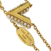 Secondhand Louis Vuitton Essential V Perle Necklace Metal with Faux Pearls