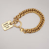 Chanel Vintage Rue Cambon Chain Charm Bracelet Metal