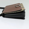 Secondhand Burberry D-Ring Shoulder Bag Leather with Vintage Check