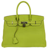 Hermes Birkin Handbag Green Togo with Palladium Hardware