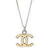 Chanel CC Logo Pendant Necklace Metal