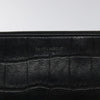 Saint Laurent Classic Monogram Zip Pouch Crocodile Embossed Leather