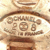 Chanel Vintage CC Round Button Clip-On Earrings Metal