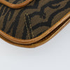 Fendi Vintage Tiger Print Shoulder Bag Canvas