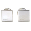 Secondhand Gucci Logo square cuffs Silver 925