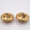 Secondhand Chanel Vintage CC Round Button Clip-On Earrings
