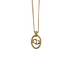 Secondhand Christian Dior CD Pendant Necklace Gold-plated