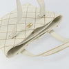 Secondhand Chanel Surpique Tote White Leather Bags