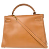 Hermes Kelly Handbag Brown Chamonix with Gold Hardware