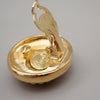 Secondhand Chanel Vintage CC Logo Round Clip on Earrings Textured