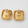 Secondhand Chanel Vintage CC Square Clip-On Earrings
