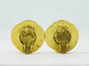 Chanel Vintage CC Round Clip-On Earrings Metal