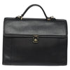 Burberry Convertible Briefcase Leather with London Check Coated Canvas
