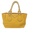Secondhand Prada Braided Handle Open Tote Vitello Daino