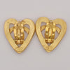 Secondhand Chanel CC logo heart Gold-plated