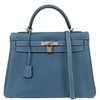 Hermes Contour Kelly Bag Blue Epsom with Gold Hardware