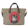 Secondhand Gucci Convertible Soft Tote Mystic Cat Print GG