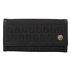 Fendi FF Flap Wallet Zucca Canvas with Embossed Leather