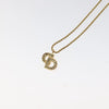 Secondhand Christian Dior CD Pendant Necklace Gold-plated