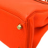 Hermes Kelly Handbag Orange Clemence with Gold Hardware
